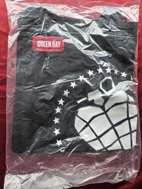 Green Day Black Graphic Tote Bag with Patch